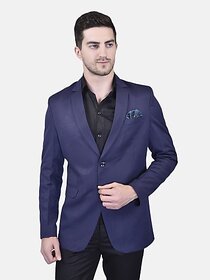 Print Cultr Single Breasted Festive & Wedding Men Blazer (Blue)