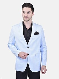 Print Cultr Single Breasted Festive & Wedding Men Blazer (Blue)