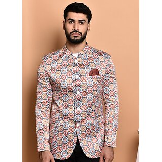                       PrintCultr PrintCultr Men Printed Single Breasted Casual Blazer (Multicolor)                                              