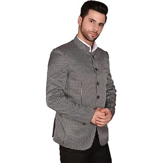                       PrintCultr Solid Single Breasted Festive & Wedding Men Blazer (Grey)                                              