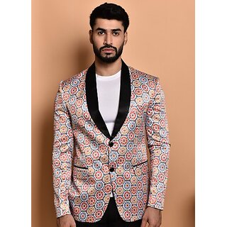                       PrintCultr PrintCultr Men Printed Single Breasted Casual Blazer (Multicolor)                                              