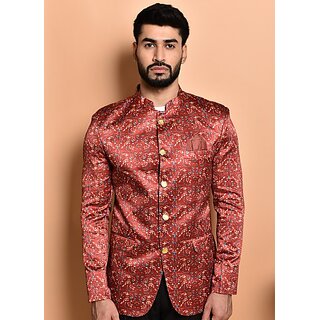                       PrintCultr PrintCultr Men Embroidered Single Breasted Casual Blazer (Multicolor)                                              