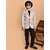 PrintCultr Boys Solid Single Breasted Party Blazer (Beige)