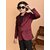 PrintCultr Boys Solid Single Breasted Party Blazer (Maroon)