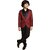 PrintCultr Boys Solid Single Breasted Party Blazer (Maroon)