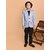 PrintCultr Boys Solid Single Breasted Party Blazer (Blue)