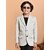 PrintCultr Boys Solid Single Breasted Party Blazer (Grey)