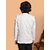 PrintCultr Boys Solid Single Breasted Party Blazer (White)