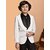 PrintCultr Boys Solid Single Breasted Party Blazer (White)
