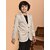 PrintCultr Boys Solid Single Breasted Party Blazer (Beige)