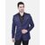 PrintCultr Single Breasted Festive & Wedding Men Blazer (Blue)