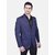 PrintCultr Single Breasted Festive & Wedding Men Blazer (Blue)