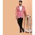 PrintCultr PrintCultr Men Solid Single Breasted Casual Blazer (Pink)