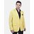PrintCultr Solid Single Breasted Festive & Wedding Men Blazer (Yellow)