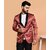 PrintCultr PrintCultr Men Printed Single Breasted Casual Blazer (Maroon)