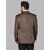 PrintCultr Men Solid Single Breasted Formal Blazer (Brown)