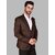 PrintCultr Men Solid Single Breasted Casual Blazer (Brown)