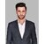 PrintCultr Men Self Design Single Breasted Casual Blazer (Dark Blue)