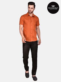 PrintCultr PLUS Plus Size Men Regular Fit Solid Spread Collar Casual Shirt