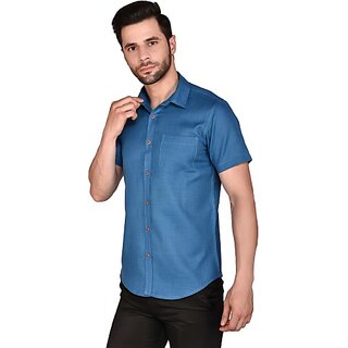                       PrintCulture PRINTCULTR Men Regular Fit Solid Button Down Collar Casual Shirt                                              