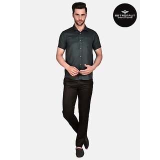                       PrintCultr PLUS Plus Size Men Regular Fit Solid Spread Collar Casual Shirt                                              