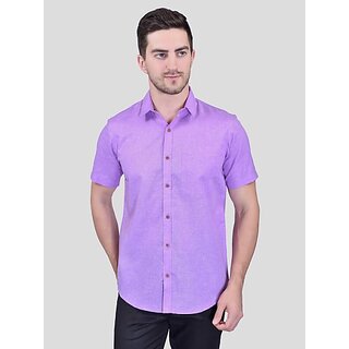                       PrintCultr Men Regular Fit Solid Spread Collar Casual Shirt                                              