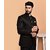 PrintCultr PrintCultr Men Solid Single Breasted Casual Blazer (Black)
