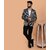 PrintCultr PrintCultr Men Printed Single Breasted Casual Blazer (Black)