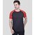 PrintCultr Colorblock Men Round Neck Cotton Blend Navy Blue, Red T-Shirt