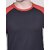 PrintCultr Colorblock Men Round Neck Cotton Blend Navy Blue, Red T-Shirt