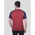 PrintCultr Colorblock Men Round Neck Cotton Blend Maroon T-Shirt