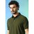 PrintCultr Solid Men Polo Neck Polyester Green T-Shirt