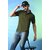 PrintCultr Solid Men Polo Neck Polyester Green T-Shirt