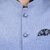 PrintCulture Men Self Design Blue Cotton Blend Nehru Jacket