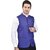 PrintCulture Men Self Design Blue Cotton Blend Nehru Jacket