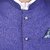 PrintCulture Men Self Design Blue Cotton Blend Nehru Jacket