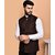 PrintCulture Men Solid Brown Cotton Blend Nehru Jacket