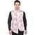 PrintCulture Men Printed Pink Cotton Blend Nehru Jacket