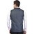 PrintCulture Men Solid Blue Cotton Blend Nehru Jacket