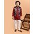 PrintCultr Boys Festive & Party Kurta, Waistcoat and Pyjama Set (Red)