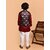 PrintCultr Boys Festive & Party Kurta, Waistcoat and Pyjama Set (Red)
