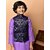 PrintCultr Boys Festive & Party Kurta, Waistcoat and Pyjama Set (Purple)