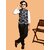 PrintCultr Boys Printed Nehru Jacket (Pack of 2, Black)