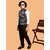 PrintCultr Boys Printed Nehru Jacket (Pack of 2, Black)