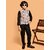 PrintCultr Boys Printed Nehru Jacket (Pack of 2, Beige)
