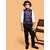 PrintCultr Boys Printed Nehru Jacket (Pack of 2, Black, Blue)