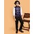PrintCultr Boys Printed Nehru Jacket (Pack of 2, Black, Blue)