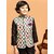PrintCultr Boys Printed Nehru Jacket (Pack of 2, Beige)