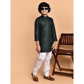                       PrintCultr Boys Festive & Party Kurta and Pyjama Set (Green)                                              