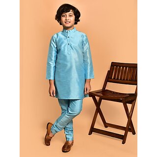                       PrintCultr Boys Festive & Party Kurta and Pyjama Set (Blue)                                              